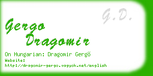 gergo dragomir business card
