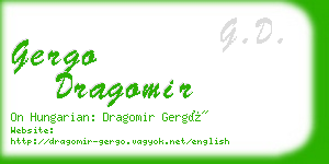 gergo dragomir business card